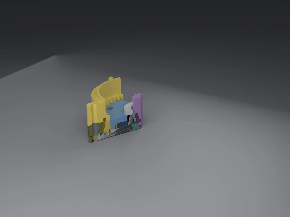 Řez cykloidní převodovkou 20:1 — CAD model
